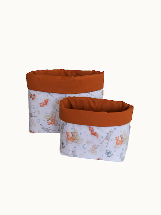 Decocraft Storage Basket Fabric Orange 35x30x15cm 1pcs