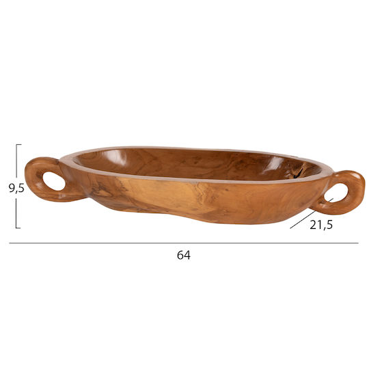 HomeMarkt Bol Decorativ Lemn Galben 64x21.5x9cm 1buc