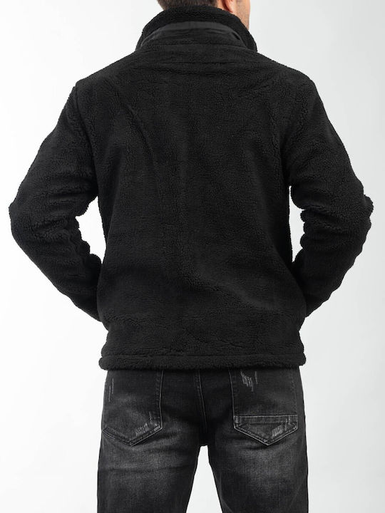 Gianni Lupo Herren Sweatshirt Jacke Schwarz