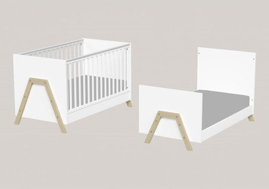 Casababy Πολυμορφική Κούνια Oslo Λευκή με Συρτάρι & Ρόδες