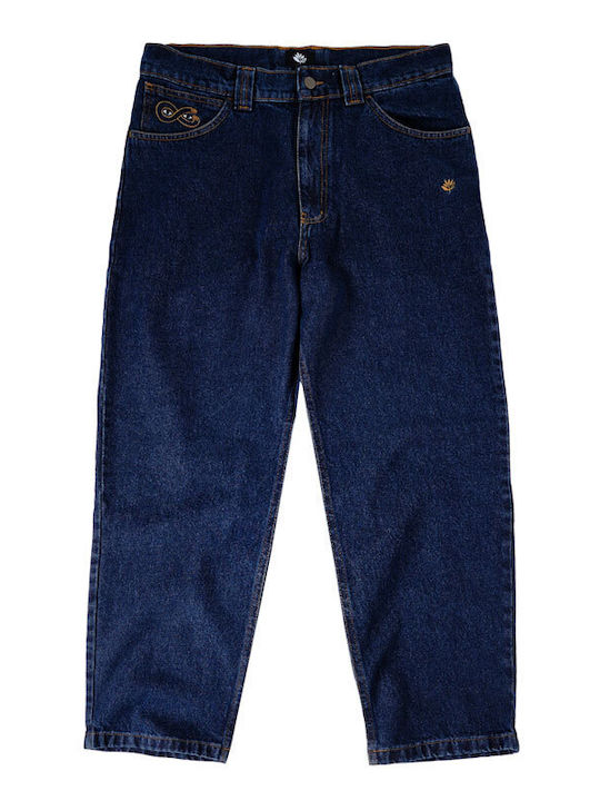 Magenta Men's Jeans Pants in Baggy Line Blue