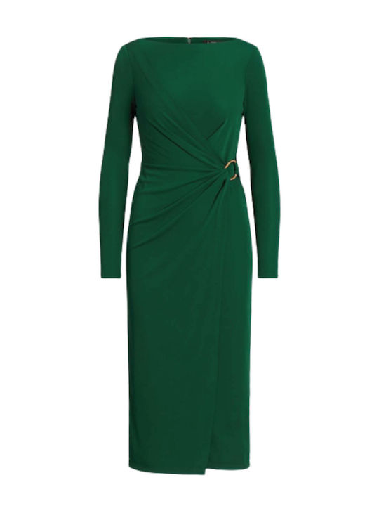 Ralph Lauren Midi Abendkleid Grün