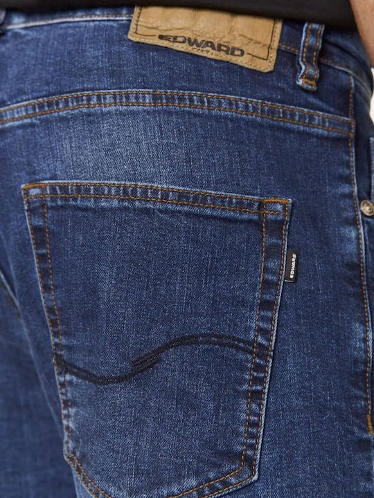 Pantaloni Jeans pentru Bărbați cu Croială Regular D.K Blue Denim