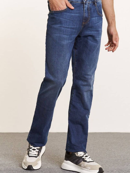 Pantaloni Jeans pentru Bărbați cu Croială Regular D.K Blue Denim