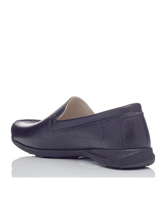 Leather Women's Moccasins in Black Color
