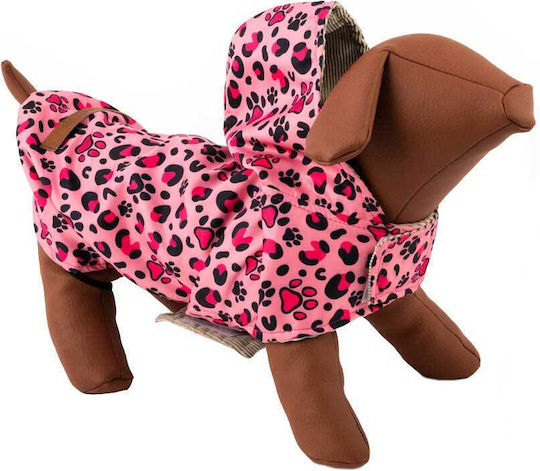 Woofmoda Hundemantel Wasserdicht Rosa XXLarge mit Rückenlänge 45 cm.