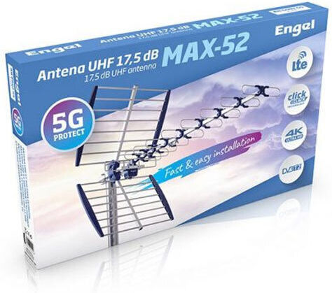 Engel MAX-52 AN6002G5 Outdoor TV Antenna (Does not Require Power Supply) Blue
