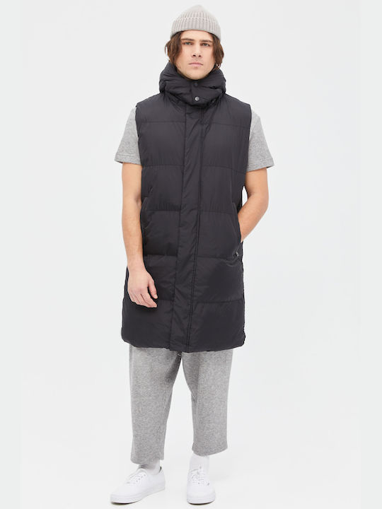 Aristoteli Bitsiani Men's Sleeveless Puffer Jacket Black.