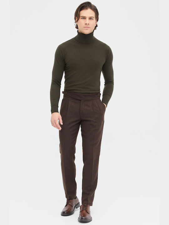 Aristoteli Bitsiani Men's Long Sleeve Sweater Turtleneck Haki