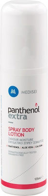 Medisei Panthenol Extra Spray Body Feuchtigkeitsspendende Lotion Regeneration mit Aloe Vera für trockene Haut 125ml