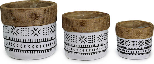 Viosarp Ethnic Rope Γλάστρα Πήλινη Κεραμική 10.5x10.5x9.5εκ.