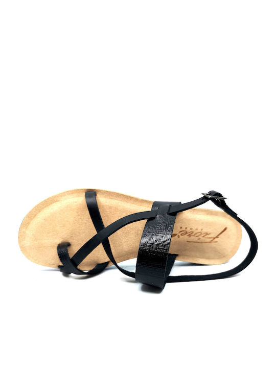 Sandale Casual Damă Din Piele Negru