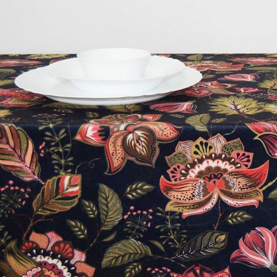 Decocraft Tablecloth Nightflower Red 135x240cm