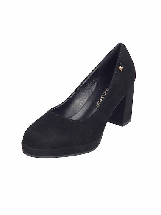 Gianna Kazakou Suede Pantofi cu toc Negre