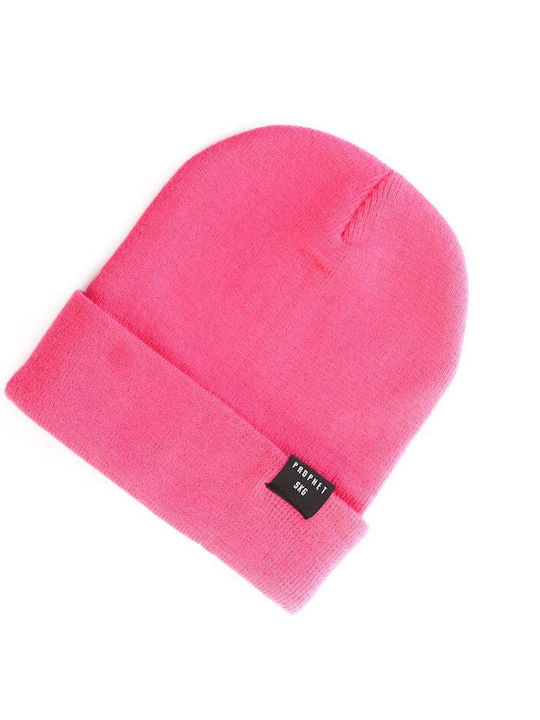 Beanie Ανδρικός Σκούφος Πλεκτός σε Φούξια χρώμα