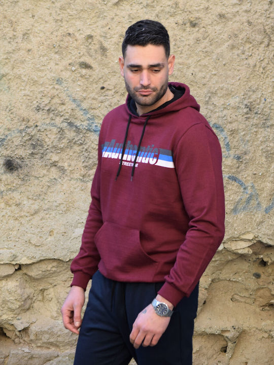 Attitude Men's Sweatshirt with Hood burgundy (code