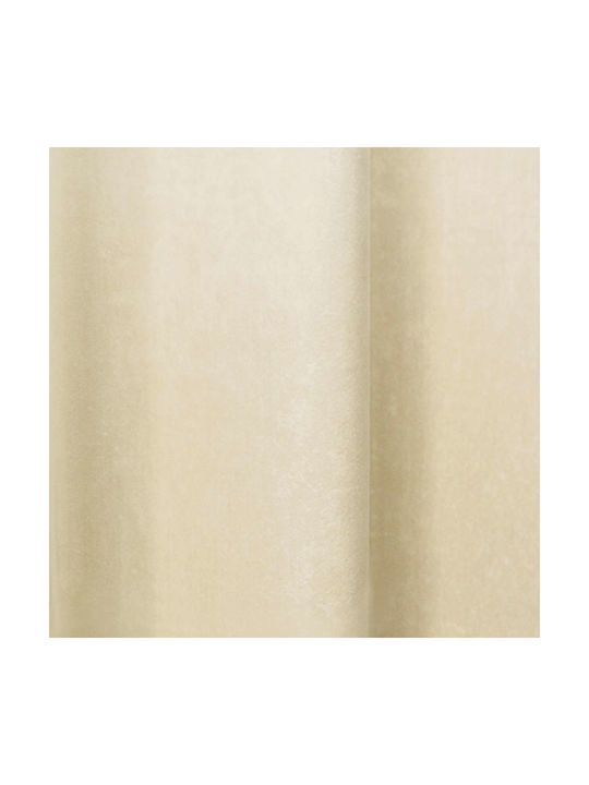 Decocraft Κουρτίνα με Τρουκς Suede Εκρού 140x260εκ.