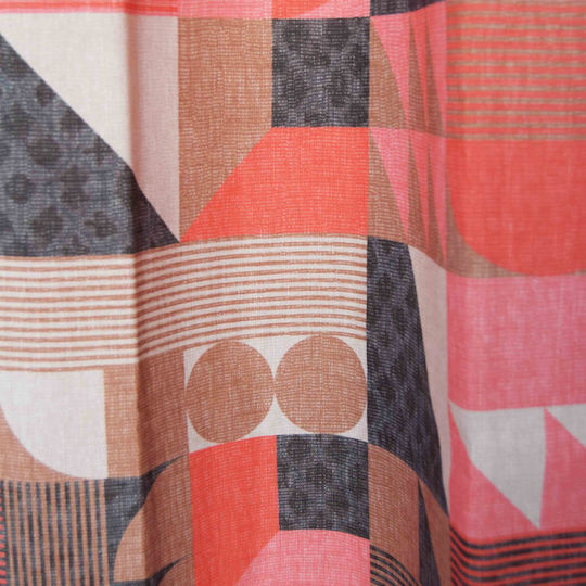 Decocraft Curtain with Pencil Pleat Frame Red 140x270cm