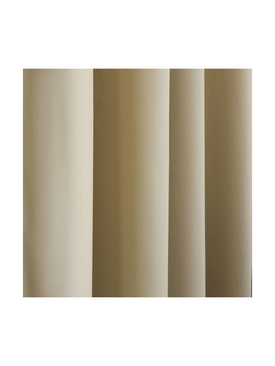 Decocraft Blackout Curtain with Grommets Beige 140x260cm