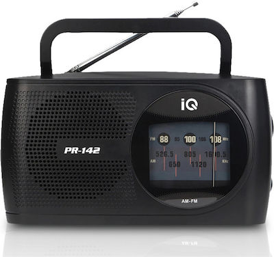 IQ PR-142 Radio portabil Cu alimentare la rețea / baterie Negru