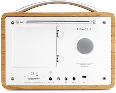 Pure Evoke H4 Tabletop Radio Electric DAB+ with Bluetooth and USB Oak