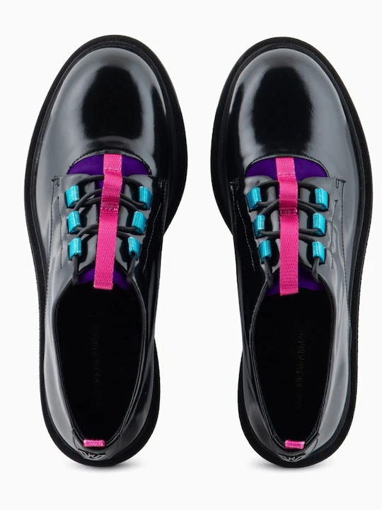 Emporio Armani Damen Oxfords in Schwarz Farbe