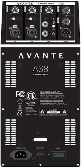 Avante AS8 Σετ με Αυτοενισχυόμενα PA говорители 250W με Woofer 8" 35x43x201εκ. σε Черен Χρώμα