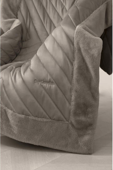 Guy Laroche Utopia Sesselüberwurf Zwei Seiten P120xM170cm Taupe