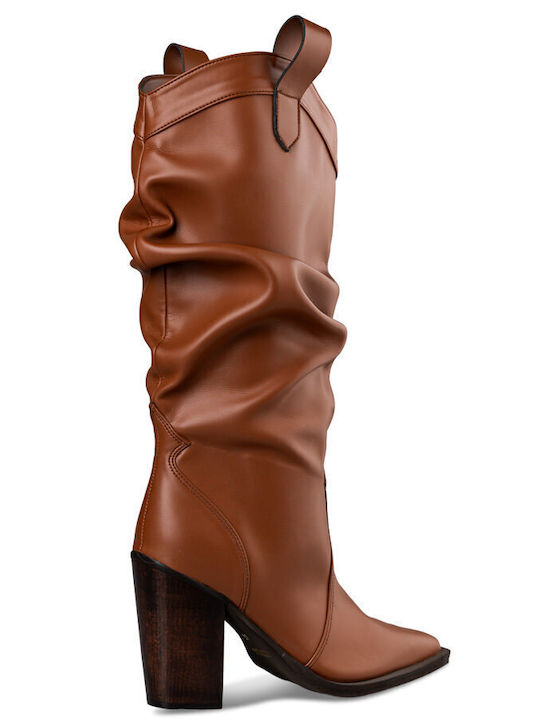 Damen Cowboy-Stiefeletten Braun