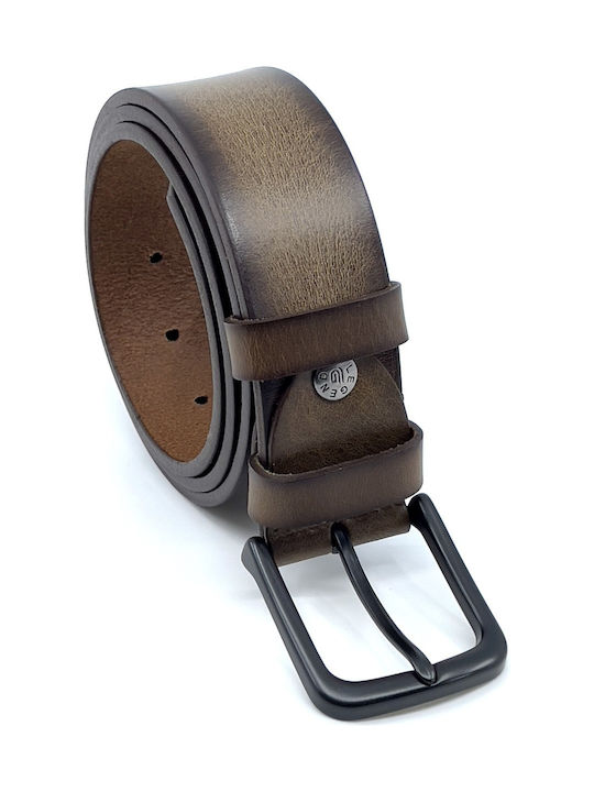LEGEND Φαρδιά Ανδρική Ζώνη Δερμάτινη Saddle Brown