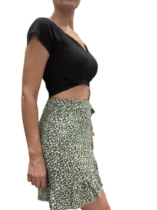 Peccato Mini Envelope Skirt in Green color