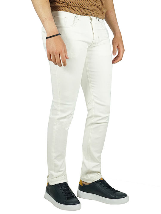 Trousers Elastic White