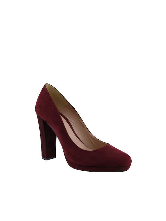 Stefania Pompe pentru femei 1024 Bordeaux Suede