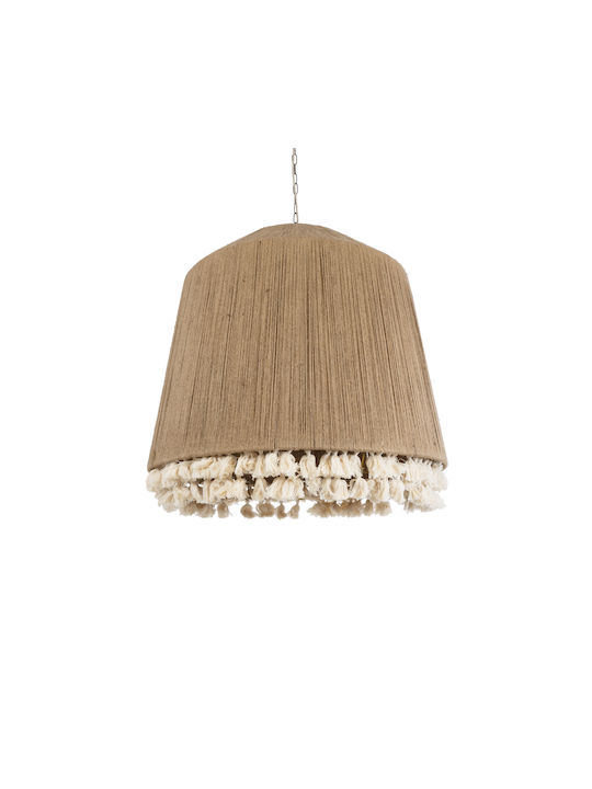GloboStar Puertorico Ceiling Light Beige Boho with Rope for E27 Socket 80x80x80cm