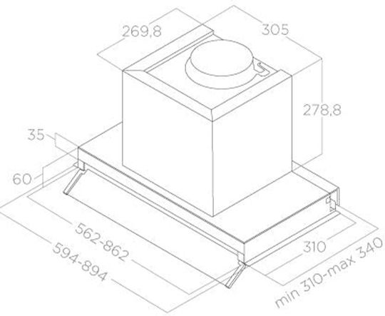 Elica Boxin Advance IX/A/60 Absaugmechanismus 60cm Inox