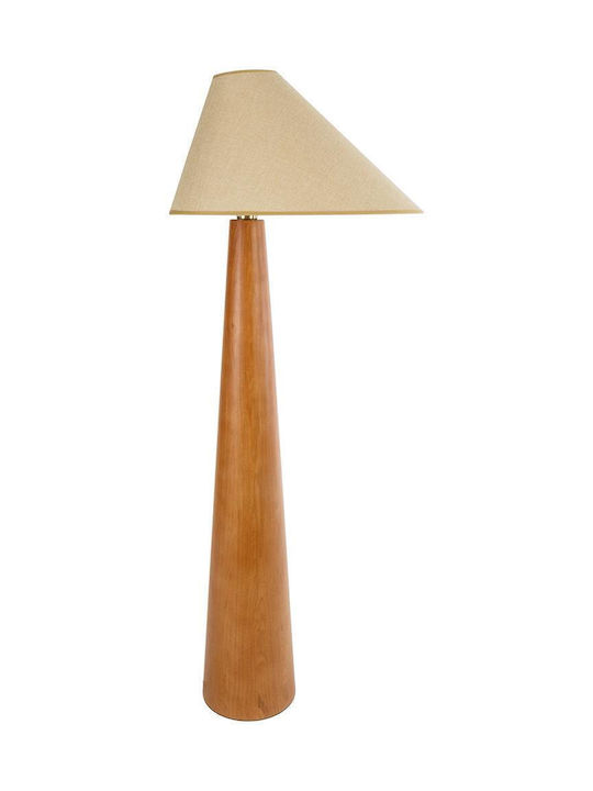GloboStar Kauai Floor Lamp H145xW55cm. with Socket for Bulb E27 Beige