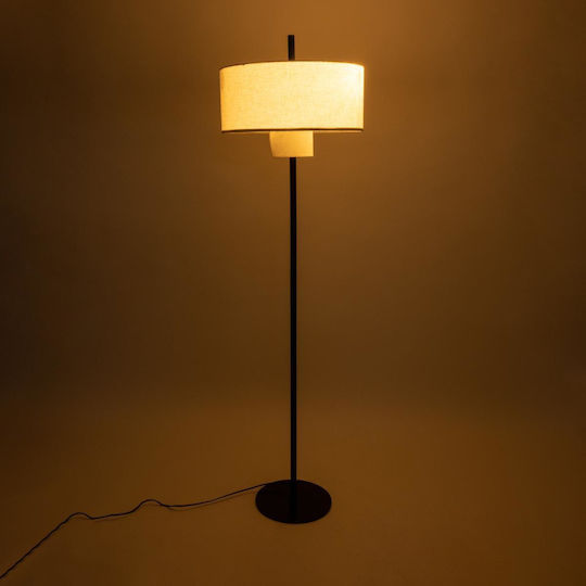 GloboStar Marigold Lampa de podea Î160xL46cm. cu Soclu pentru Bec E27 Negru