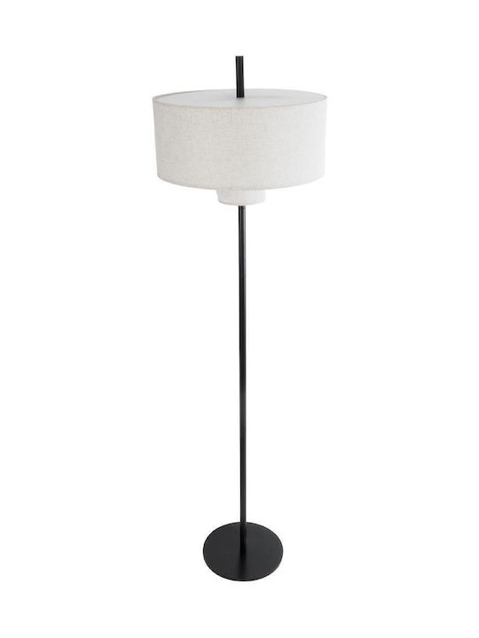 GloboStar Marigold Floor Lamp H160xW46cm. with Socket for Bulb E27 Black