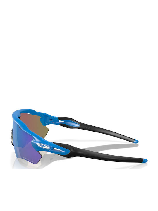 Oakley Radar Ev Path Herren Sonnenbrille mit Hellblau Kunststoff Gestell und Blau Spiegel Linse OO9208-F1
