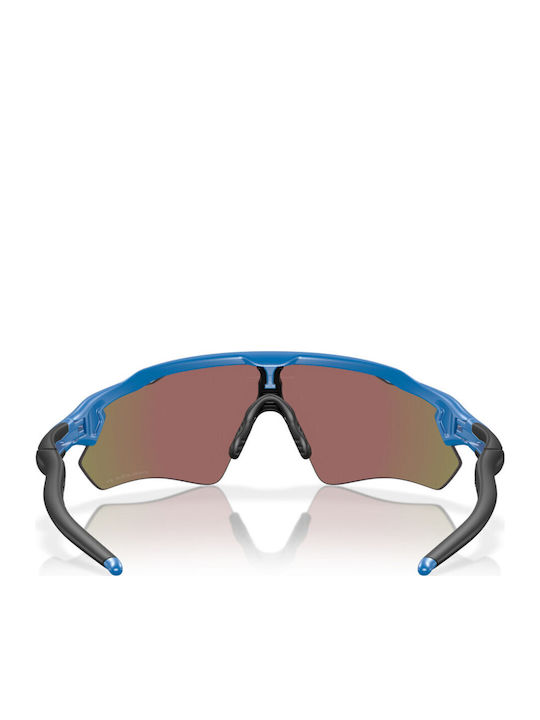 Oakley Radar Ev Path Herren Sonnenbrille mit Hellblau Kunststoff Gestell und Blau Spiegel Linse OO9208-F1