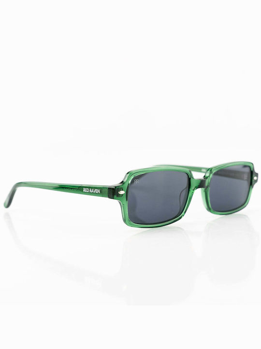 Red Raven Caldera Sunglasses with Green Acetate Frame and Gray Polarized Lenses RR-1364999