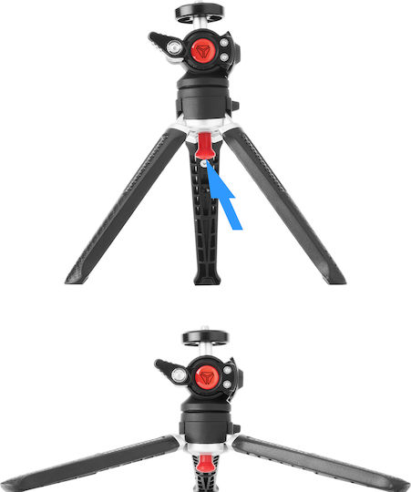 Yenkee Selfie Stick Cell Phone Tripod Bluetooth with Lighting Black