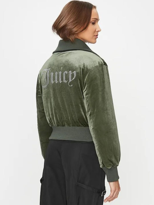 Κοντό Γυναικείο Bomber Jacket Πράσινο