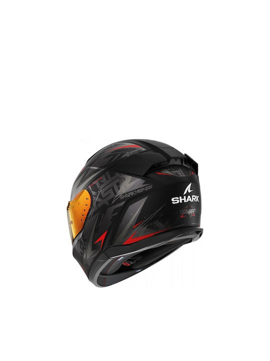 Shark D-skwal 3 Blast-R Mat Black / Anthracite / Red Κράνος Μηχανής Full Face ECE 22.06 1540gr με Pinlock και Sunvisor