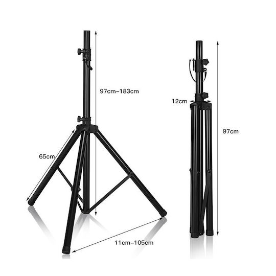 Costway PA Speaker Connecting Tube height 183-183cm in Black Color