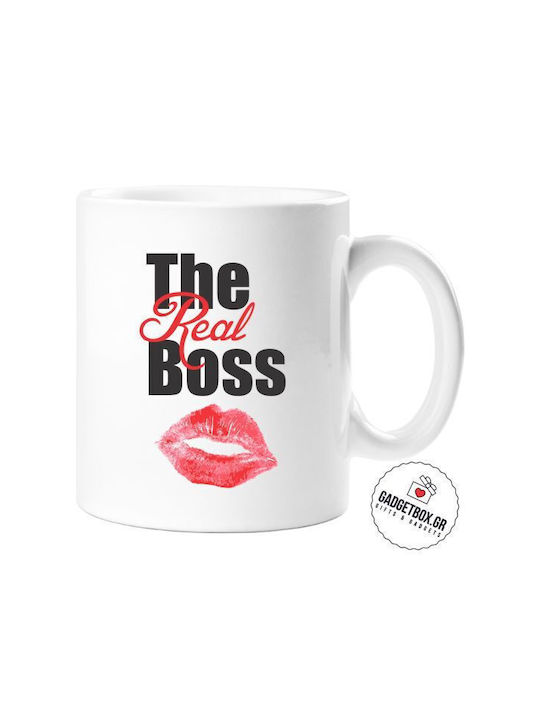 Boss Real Boss Κούπα Κεραμική Λευκή 2τμχ