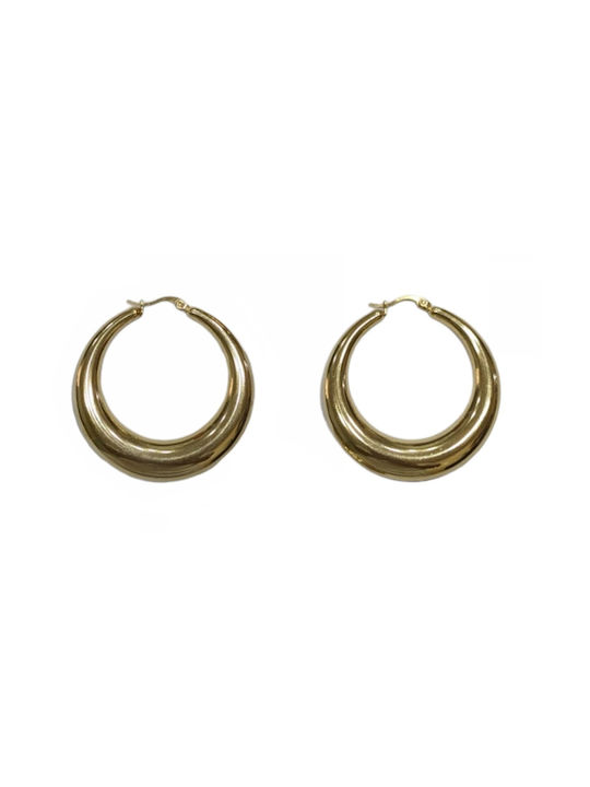 Tatu Moyo Earrings Hoops made of Steel Gold Plated