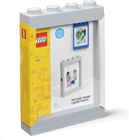 LEGO Cadru de poze pentru copii Rama foto Plastic Gri 10x15cm