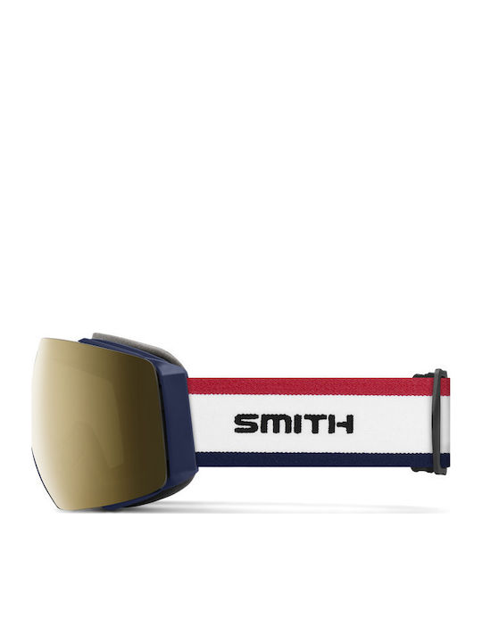 Smith Mag Μάσκα Σκι & Snowboard Ενηλίκων Μαύρη με Φακό Καθρέπτη σε Μαύρο Χρώμα