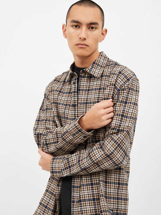 Dr Denim Men's Shirt Long Sleeve Denim Checked Multicolour